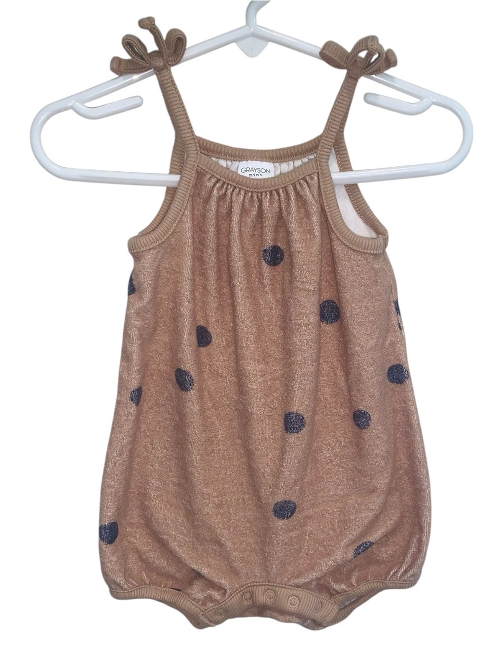 Grayson mini velvet romper 6-9 months